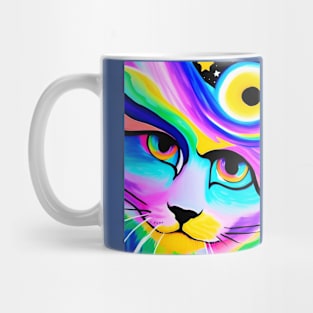 Cosmic Anime Cat Close-Up Mug